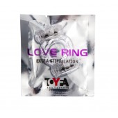 Прозрачное виброкольцо с двумя вибропульками - Toyfa Basic - в Ногинске купить с доставкой