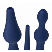 Набор из 3 универсальных насадок для анального душа Universal 3 Piece Silicone Enema Attachment Set - XR Brands - купить с доставкой в Ногинске