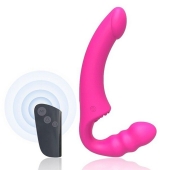 Розовый безремневой страпон Straples Strap-On Dildo - Erokay - купить с доставкой в Ногинске