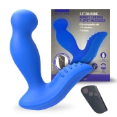 Синий вибромассажер простаты 3,5’’ Remote Control P-spot Massager - 12,5 см. - Erokay - в Ногинске купить с доставкой