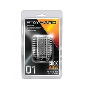 Прозрачная насадка с шипами STAY HARD COCK SLEEVE 01 CLEAR - Blush Novelties - в Ногинске купить с доставкой