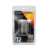 Прозрачная насадка на пенис с шишечками STAY HARD COCK SLEEVE 02 CLEAR - Blush Novelties - в Ногинске купить с доставкой