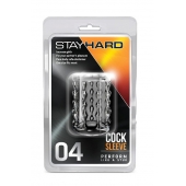 Прозрачная насадка с бороздками STAY HARD COCK SLEEVE 04 CLEAR - Blush Novelties - в Ногинске купить с доставкой