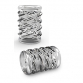 Прозрачная насадка с объёмными чёрточками STAY HARD COCK SLEEVE 06 CLEAR - Blush Novelties - в Ногинске купить с доставкой