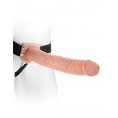 Фаллопротез телесного цвета Hollow Strap-On - 29 см. - Pipedream - купить с доставкой в Ногинске