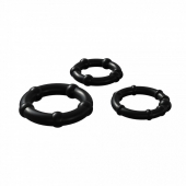 Набор из 3 черных эрекционных колец Babooom Ring Set - Adrien Lastic - в Ногинске купить с доставкой