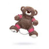 Бондажный набор: бурый мишка с розовыми оковами и наручниками - Pecado - купить с доставкой в Ногинске