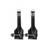 Черные подвесы с белой строчкой - Pecado - купить с доставкой в Ногинске