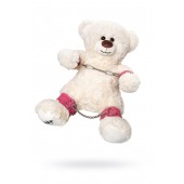 Бондажный набор: белый мишка с розовыми оковами и наручниками - Pecado - купить с доставкой в Ногинске