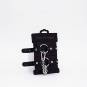 Черно-красные кожаные оковы - Crazy Handmade - купить с доставкой в Ногинске