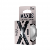 Черные утолщенные презервативы MAXUS Extra Strong с железным кейсом - 3 шт. - Maxus - купить с доставкой в Ногинске