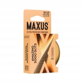 Точечные презервативы MAXUS 2000 Amazing Dots с железным кейсом - 3 шт. - Maxus - купить с доставкой в Ногинске