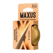 Точечные презервативы MAXUS 2000 Amazing Dots с железным кейсом - 3 шт. - Maxus - купить с доставкой в Ногинске