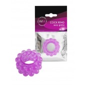 Лиловое эрекционное кольцо с 2 рядами стимулирующих шариков - Erowoman-Eroman - в Ногинске купить с доставкой