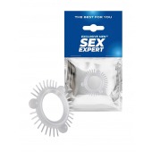 Эластичное эрекционное кольцо с 3 шариками и шипами - Sex Expert - в Ногинске купить с доставкой