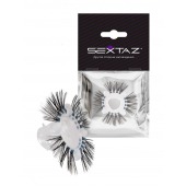 Эластичное эрекционное кольцо с черными «ресничками» - Sextaz - в Ногинске купить с доставкой