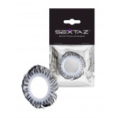 Эластичное эрекционное колечко с черными «ресничками» - Sextaz - в Ногинске купить с доставкой