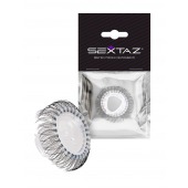 Эластичное эрекционное кольцо с длинными черными «ресничками» - Sextaz - в Ногинске купить с доставкой