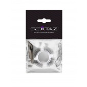 Эластичное кольцо с «ресничками» и 4 шариками - Sextaz - в Ногинске купить с доставкой