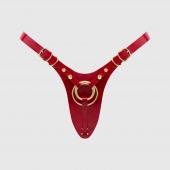 Красный пояс для фиксации насадок Strap-On-Me Leatherette Harness Fabulous - Strap-on-me - купить с доставкой в Ногинске