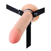 Мужской полый страпон на регулируемых ремешках - 22 см. - Sex Expert - купить с доставкой в Ногинске