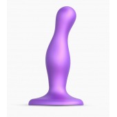 Фиолетовая насадка Strap-On-Me Dildo Plug Curvy size S - Strap-on-me - купить с доставкой в Ногинске