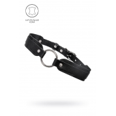 Черный кожаный чокер-ошейник со скруглёнными углами - Pecado - купить с доставкой в Ногинске