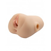 Телесный мастурбатор с вибрацией Double Pounder Vibrating Squeeze Stroker - Pipedream - в Ногинске купить с доставкой