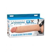 Телесный пустотелый фаллопротез 9’’ Hollow Silicone Strap-On - 24,1 см. - Pipedream - купить с доставкой в Ногинске