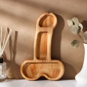 Деревянное блюдо для подачи в форме члена (25 х 16,5 х 1,7 см) - Сима-Ленд - купить с доставкой в Ногинске