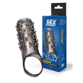 Дымчатая насадка на пенис с выпуклостями - 12 см. - Sex Expert - в Ногинске купить с доставкой