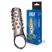 Дымчатая насадка на пенис с выпуклостями - 11 см. - Sex Expert - в Ногинске купить с доставкой