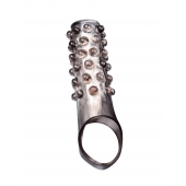 Дымчатая насадка на пенис с выпуклостями - 11 см. - Sex Expert - в Ногинске купить с доставкой