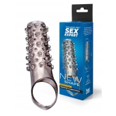 Дымчатая насадка на пенис с шипами и выпуклостями - 12 см. - Sex Expert - в Ногинске купить с доставкой