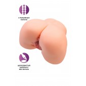 Телесный мастурбатор в форме попки с 2 любовными входами - No Name - в Ногинске купить с доставкой