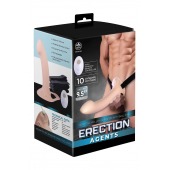 Телесный полый страпон с вибрацией Erection Agents - 24,1 см. - NMC - купить с доставкой в Ногинске