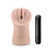 Телесный мастурбатор-вагина Ayumi с вибрацией - Blush Novelties - в Ногинске купить с доставкой