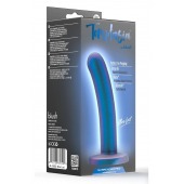 Синяя насадка с гладкой поверхностью Surrender 5.75 Inch Intermediate Pegging Dildo - 14,6 см. - Blush Novelties - купить с доставкой в Ногинске