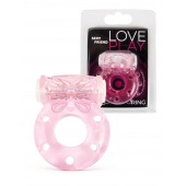 Розовое эрекционное виброкольцо с бабочкой - 1137 - в Ногинске купить с доставкой