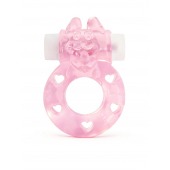 Розовое эрекционное виброкольцо в форме зайчика - 1137 - в Ногинске купить с доставкой