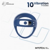 Синее интерактивное эрекционное виброкольцо Rank - Intoyou - в Ногинске купить с доставкой