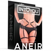Черные стрепы на бёдра Aneir - Intoyou - купить с доставкой в Ногинске