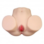 Телесный мастурбатор с 2 любовными отверстиями Olivia - Baile - в Ногинске купить с доставкой