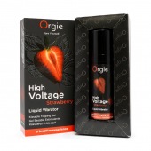 Жидкий вибратор Orgie High Voltage Strawberry - 15 мл. - ORGIE - купить с доставкой в Ногинске