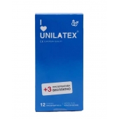 Классические презервативы Unilatex Natural Plain - 12 шт. + 3 шт. в подарок - Unilatex - купить с доставкой в Ногинске