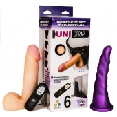 Вибрострапон с двумя насадками UniStrap - 18 и 18 см. - LOVETOY (А-Полимер) - купить с доставкой в Ногинске