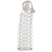 Прозрачная насадка на половой член с закрытой головкой и шипами - 12,5 см. - Toyfa Basic - в Ногинске купить с доставкой