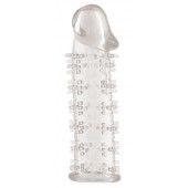 Гелевая прозрачная насадка с шипами - 12 см. - Toyfa Basic - в Ногинске купить с доставкой