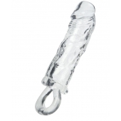 Прозрачная насадка с петлёй для фиксации - 14 см. - ToyFa - в Ногинске купить с доставкой