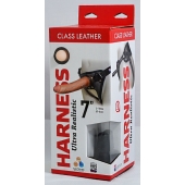 Насадка-фаллоимитатор на кожаных трусиках Harness Ultra Realistic 7  - 18 см. - LOVETOY (А-Полимер) - купить с доставкой в Ногинске